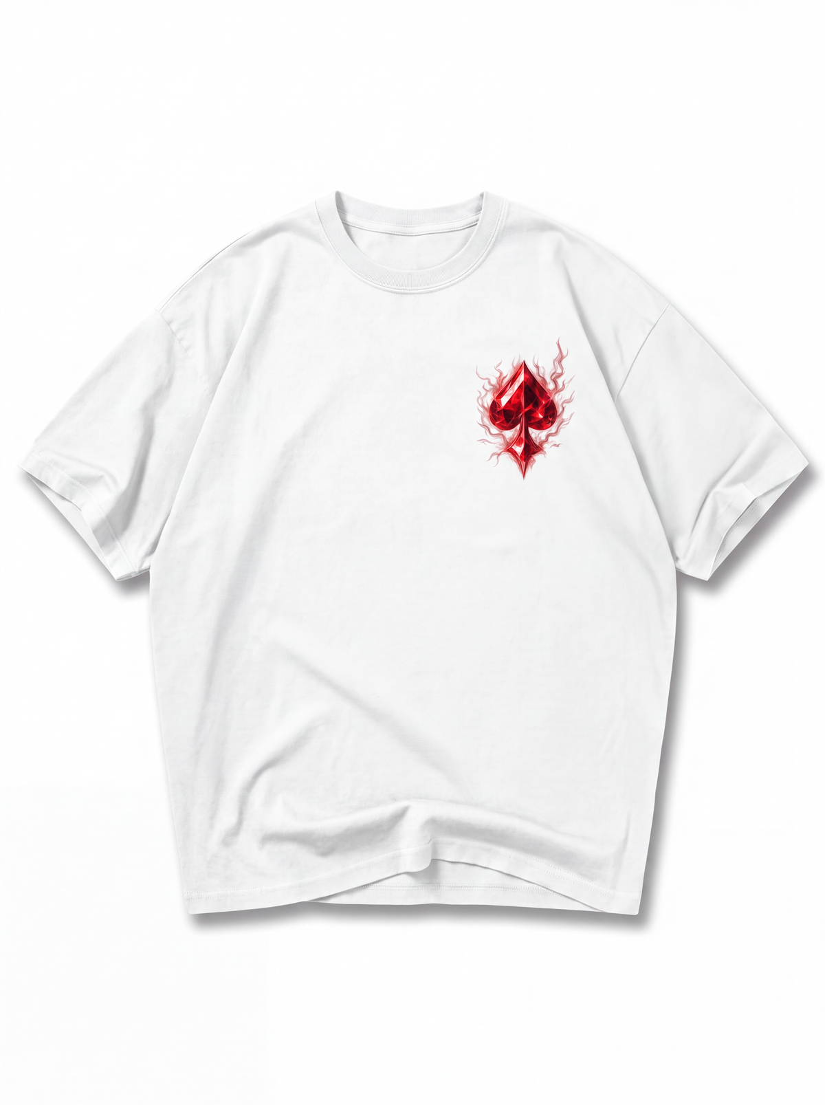 Crimson Spade Tee (White)
